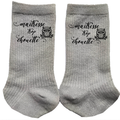 Chaussettes paillettes argent motif maitresse trop chouette