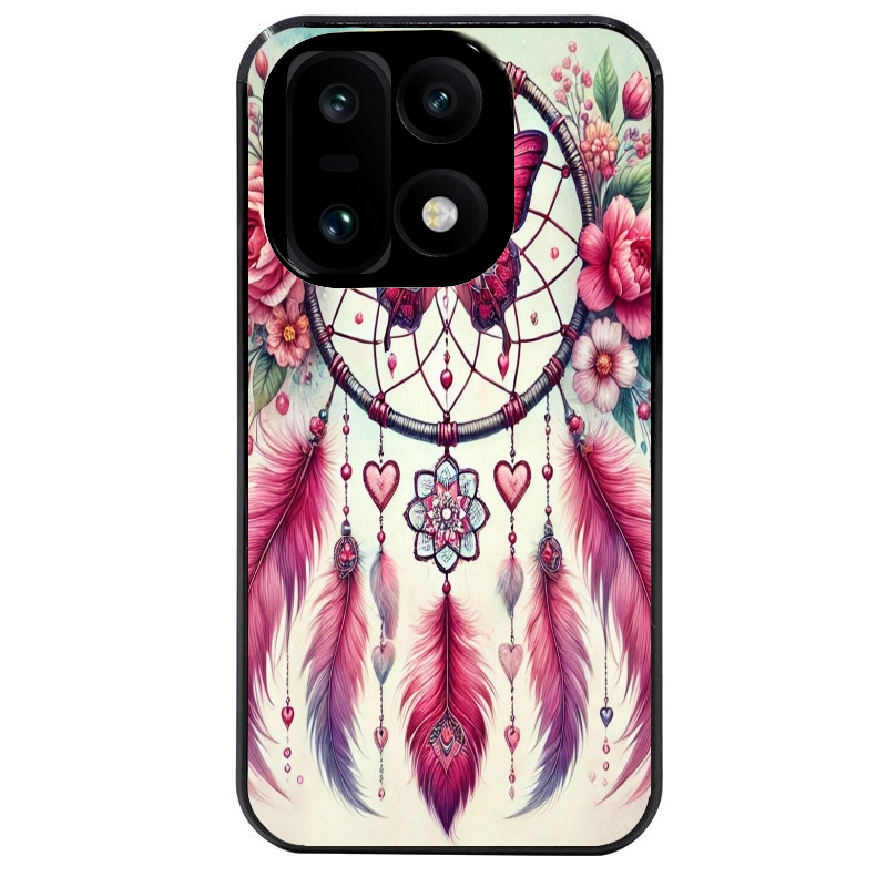 Coque noire taperso pour OnePlus 15 avec motif dreamcatcher et papillon protection antichoc personnalisée
