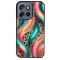Coque noire taperso pour Moto Edge 60 et Neo Fusion Pro avec motif effet fourrure leopard 2 protection antichoc personnalisée