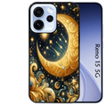 Coque noire taperso pour OPPO Reno 15 et F FS 5G avec motif lune astre protection antichoc personnalisée
