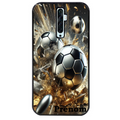 Coque noire taperso pour OPPO Reno 2 et 2Z avec motif foot metal personnalisee protection antichoc personnalisée
