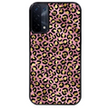 Coque noire taperso pour OPPO A54 et A74 5G avec motif leopard rose protection antichoc personnalisée
