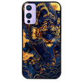 Coque noire taperso pour OnePlus 9 et 9 PRO avec motif tigre et fleur protection antichoc personnalisée