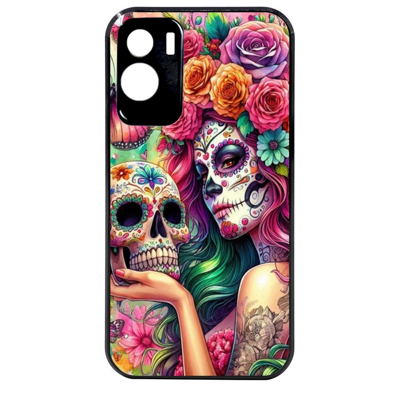 Coque noire taperso pour Honor 70 LITE 90 et LITE avec motif tete de mort calavera skull protection antichoc personnalisée