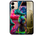 Coque noire taperso pour OPPO A6 A6X 4G et 5G avec motif foot controle personnalisee protection antichoc personnalisée