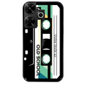 Coque noire taperso pour POCO M6 4G personnalisable avec motif cassette vintage protection antichoc personnalisée