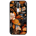 Coque noire taperso pour OPPO A5 A9 2020 avec motif fleur automne protection antichoc personnalisée