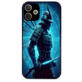 Coque noire taperso pour OPPO A5 PRO 4G et 5G avec motif samourai bleu protection antichoc personnalisée