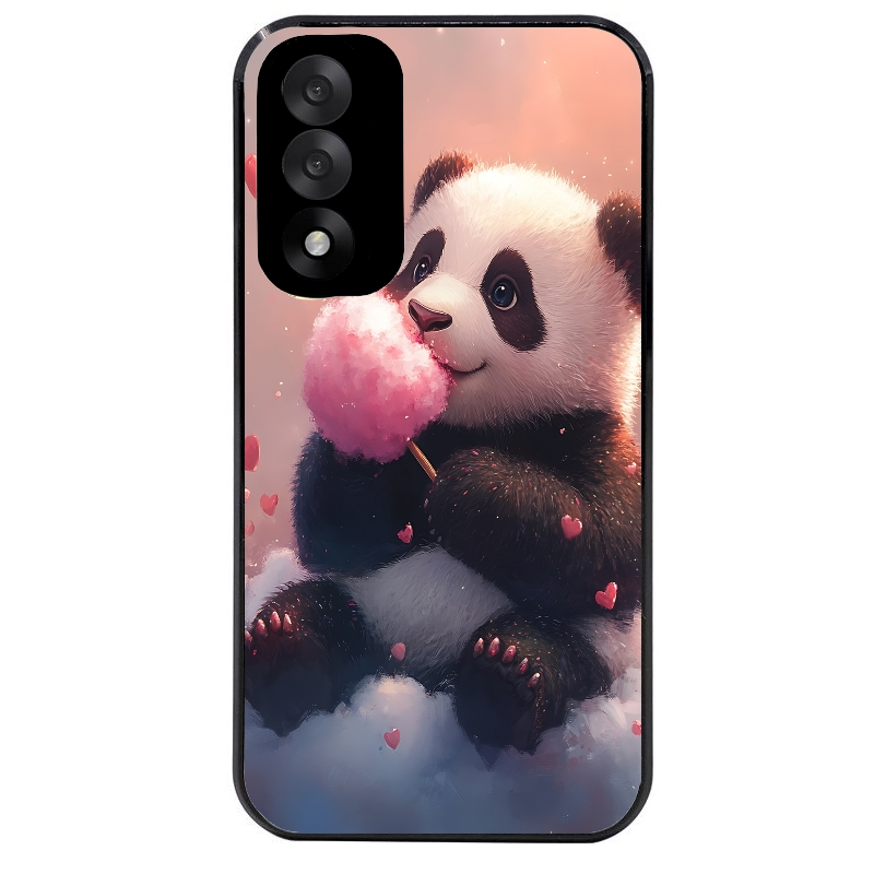 Coque noire taperso pour OnePlus Nord 5 avec motif panda bonbon protection antichoc personnalisée