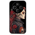 Coque noire taperso pour POCO C75 avec motif tete de mort rock protection antichoc personnalisée