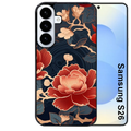 Coque noire taperso pour galaxy S26 et PLUS ULTRA FE avec motif fleur japan protection antichoc personnalisée