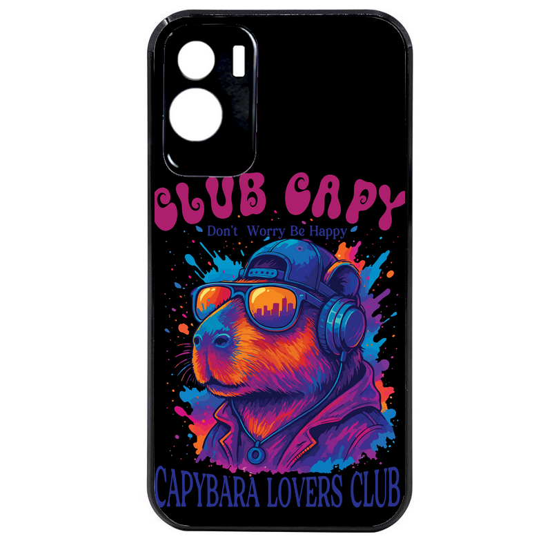 Coque noire taperso pour Honor 70 LITE 90 et LITE avec motif capybara club protection antichoc personnalisée