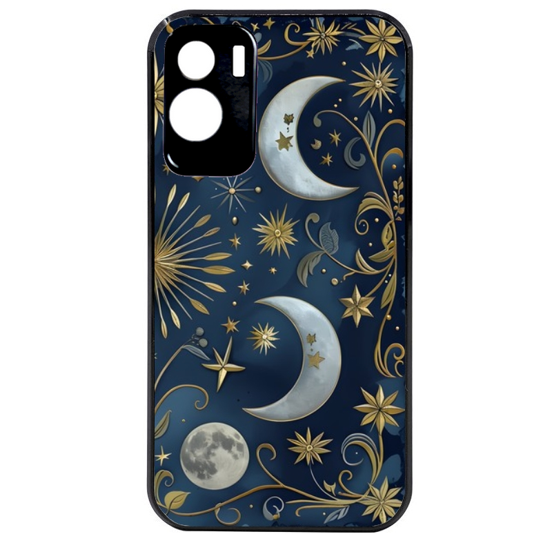 Coque noire taperso pour Honor 70 LITE 90 et LITE avec motif lune et etoile protection antichoc personnalisée
