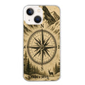 Coque taperso pour Iphone 15 et PRO PLUS PRO MAX avec motif voyage et boussole protection antichoc personnalisée