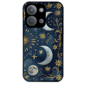 Coque noire taperso pour POCO C85 avec motif lune et etoile protection antichoc personnalisée