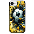 Coque noire taperso pour Iphone 17 17E AIR MAX PRO avec motif football personnalisee protection antichoc personnalisée