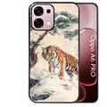 Coque noire taperso pour OPPO A6 PRO 4G et 5G avec motif tigre bonzai protection antichoc personnalisée