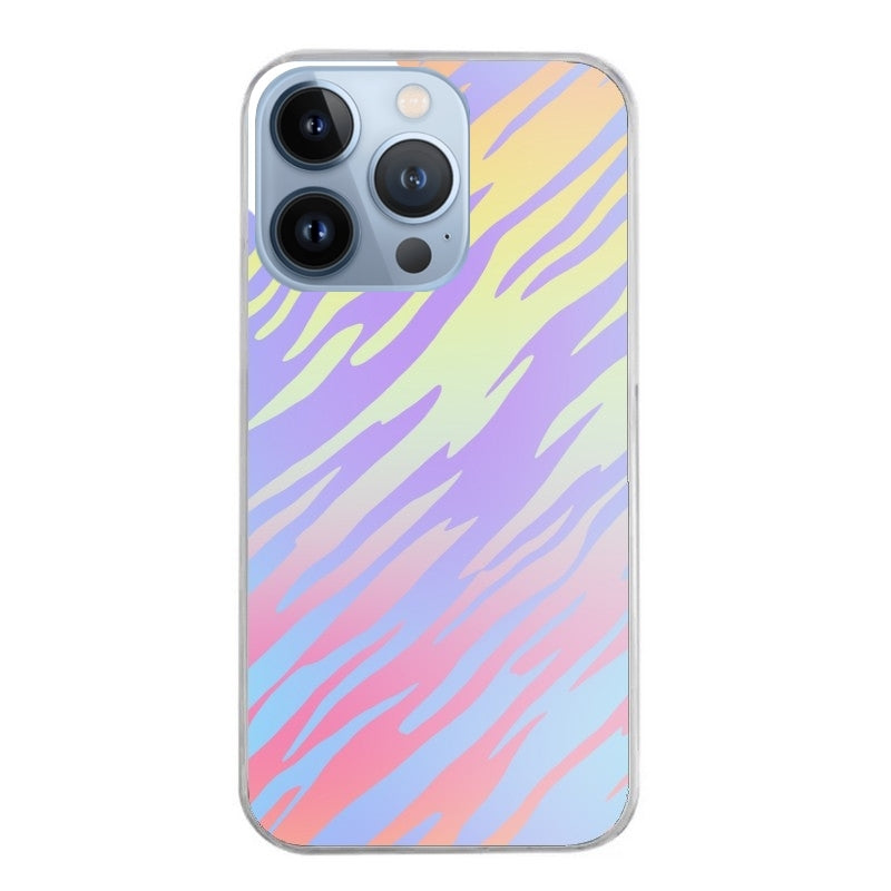 Coque taperso pour Iphone 15 et PRO PLUS PRO MAX avec motif zebre pastel protection antichoc personnalisée
