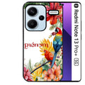 Coque noire taperso pour Redmi Note 13 PRO PLUS 5G avec motif perroquet personnalisee protection antichoc personnalisée
