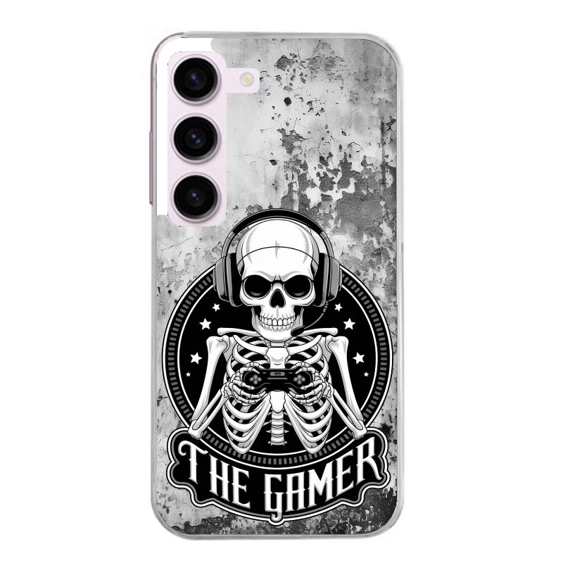 Coque taperso pour Galaxy A13 4G et 5G A23 A53 avec motif tete de mort gamer beton protection antichoc personnalisée