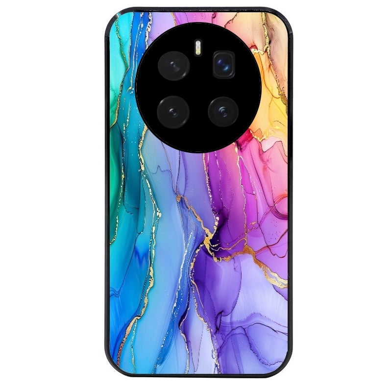 Coque noire taperso pour Magic 7 LITE et PRO avec motif marbre tie dye protection antichoc personnalisée