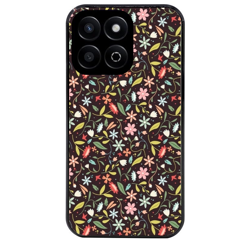 Coque noire taperso pour Honor 70 LITE 90 et LITE avec motif petites feurs multicolores protection antichoc personnalisée
