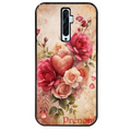 Coque noire taperso pour OPPO Reno 2 et 2Z avec motif coeur et fleur personnalisee protection antichoc personnalisée
