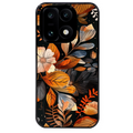 Coque noire taperso pour OnePlus 15 avec motif fleur automne protection antichoc personnalisée