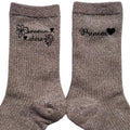 Chaussettes personnalisée paillettes bronze motif maman chérie