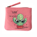 Porte monnaie cactus love en feutrine en feutrine