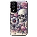 Coque noire taperso pour OnePlus Nord 5 avec motif tete de mort pastel protection antichoc personnalisée