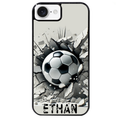 Coque noire taperso pour Iphone 17 17E AIR MAX PRO avec motif foot beton personnalisee protection antichoc personnalisée