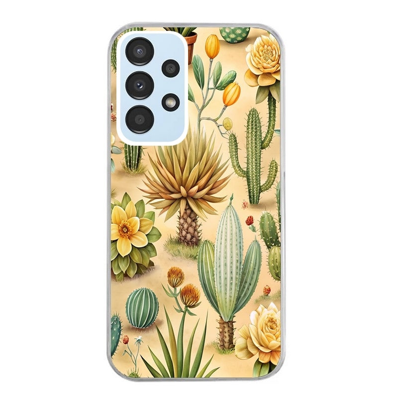 Coque taperso pour Galaxy A13 4G et 5G A23 A53 avec motif cactus et succulent protection antichoc personnalisée