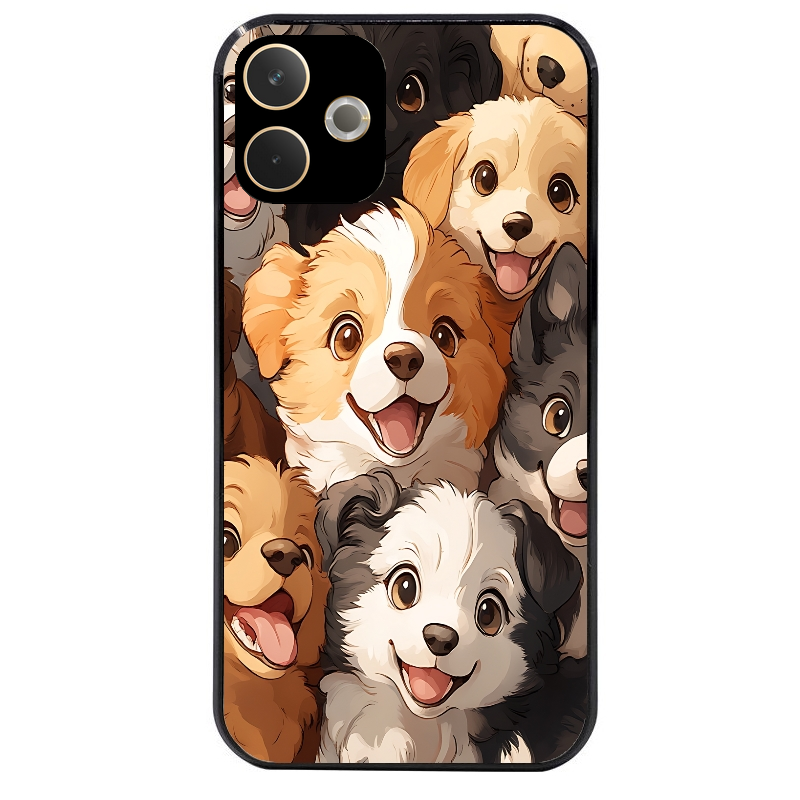 Coque noire taperso pour OPPO A5 PRO 4G et 5G avec motif chien smile protection antichoc personnalisée