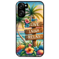 Coque noire taperso pour OnePlus Nord CE5 avec motif tropical vacances protection antichoc personnalisée