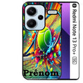 Coque noire taperso pour Redmi Note 13 PRO PLUS 5G avec motif tennis color personnalisee protection antichoc personnalisée