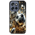 Coque noire taperso pour Moto Edge 60 et Neo Fusion Pro avec motif foot metal personnalisee protection antichoc personnalisée