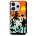 Coque noire taperso pour Redmi Note 14 et PRO PLUS 4G 5G avec motif hawai sun protection antichoc personnalisée