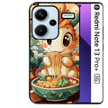 Coque noire taperso pour Redmi Note 13 PRO PLUS 5G avec motif dragon ramen 3 protection antichoc personnalisée