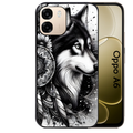 Coque noire taperso pour OPPO A6 A6X 4G et 5G avec motif loup dreamcatcher protection antichoc personnalisée