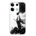 Coque taperso pour POCO X6 5G avec motif samourai et lune protection antichoc personnalisée