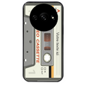 Coque noire taperso pour Redmi A3 avec motif cassette grise personnalisable protection antichoc personnalisée