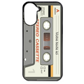 Coque noire taperso pour Redmi A5 4G avec motif cassette grise personnalisable protection antichoc personnalisée