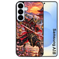 Coque pour Galaxy A08 A18 A28 A38 A58 samourai masque manga