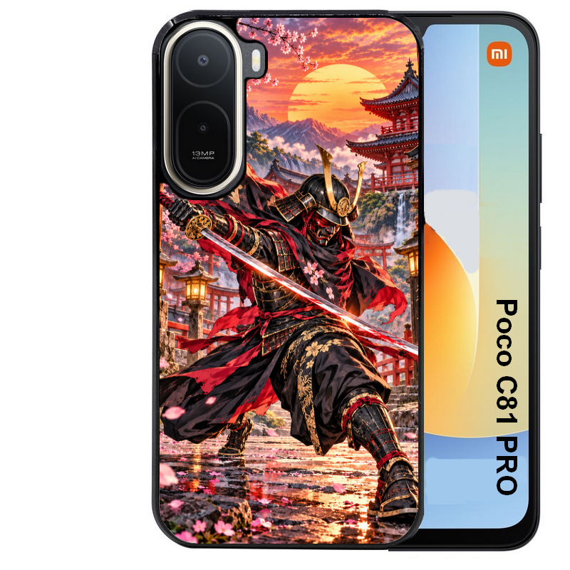 Coque pour POCO C81 PRO samourai masque manga