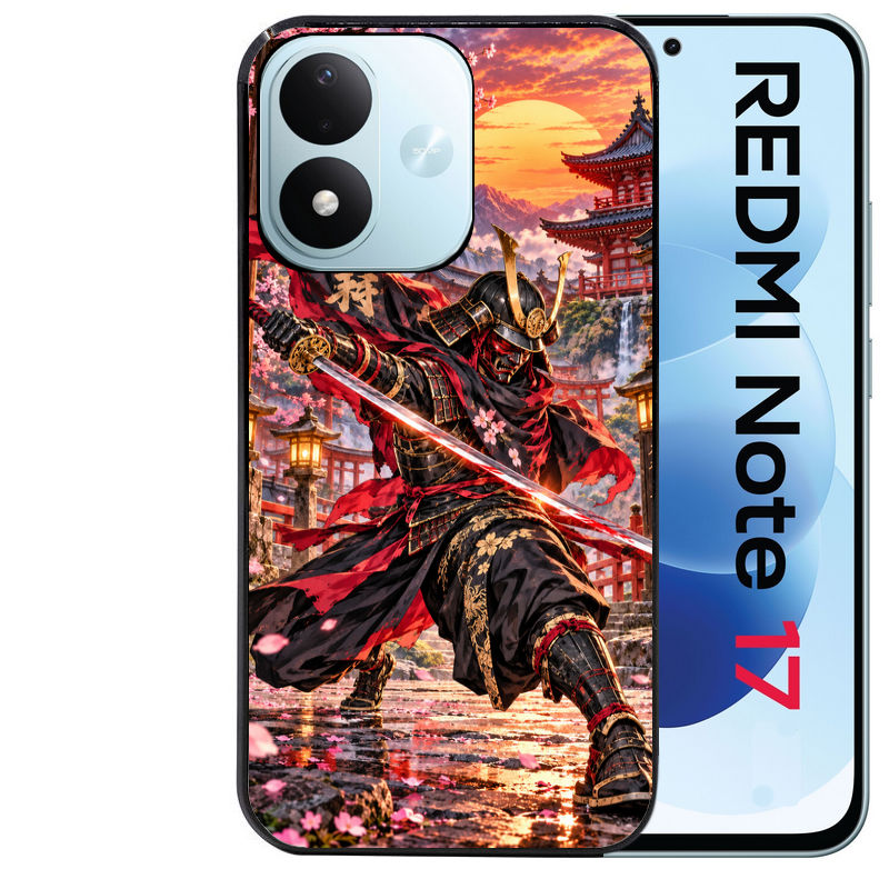 Coque pour Redmi Note 17 et PRO 4G 5G Max samourai masque manga