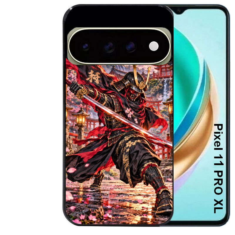 Coque pour Pixel 10 / 11 / PRO / XL samourai masque manga