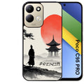 Coque pour POCO C95 PRO personnalisée samourai et temple