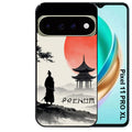 Coque pour Pixel 10 / 11 / PRO / XL personnalisée samourai et temple