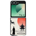 Coque pour Z FLIP 6 7 8 personnalisée samourai et temple